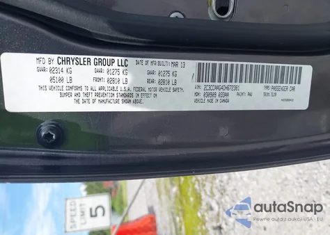 2013 Chrysler 300 Motown from USA, damaged, VIN 2C3CCAAG4DH672381